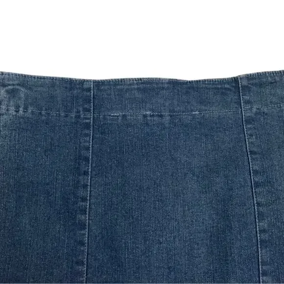 2/$30 Blue Denim Pencil Skirt Size Small Jean Short Mini Stretch Y2K High Waist - Picture 7 of 10